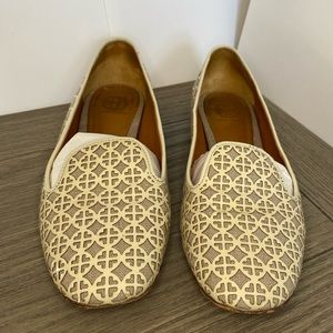 Tory Burch | Maura Smoking Slipper, Ivory, Size 8.5, VGUC